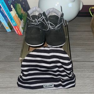 Baby Soft Bottom Timberland Bootie with Hat
